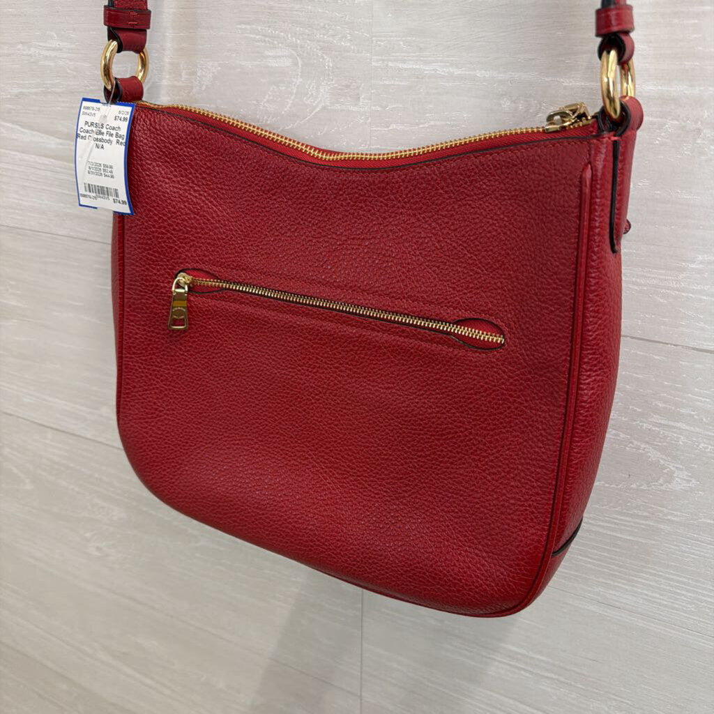 Coach Ellie File Bag Red Crossbody