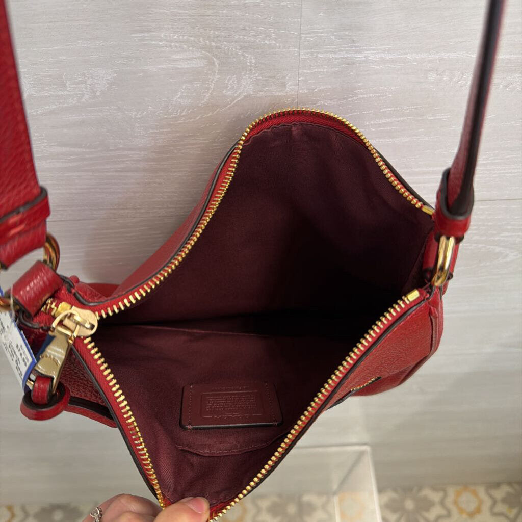 Coach Ellie File Bag Red Crossbody