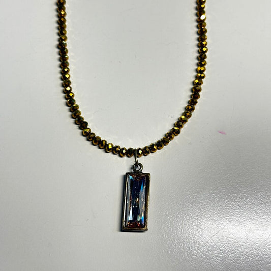 Gold Beaded Statement Necklace