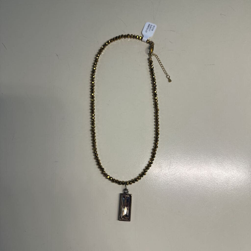 Gold Beaded Statement Necklace