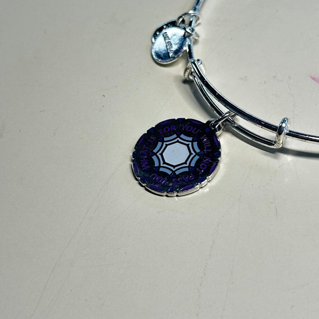 Alexi and Ani Silver What Is For You Will Not Pass You Bangle Bracelet