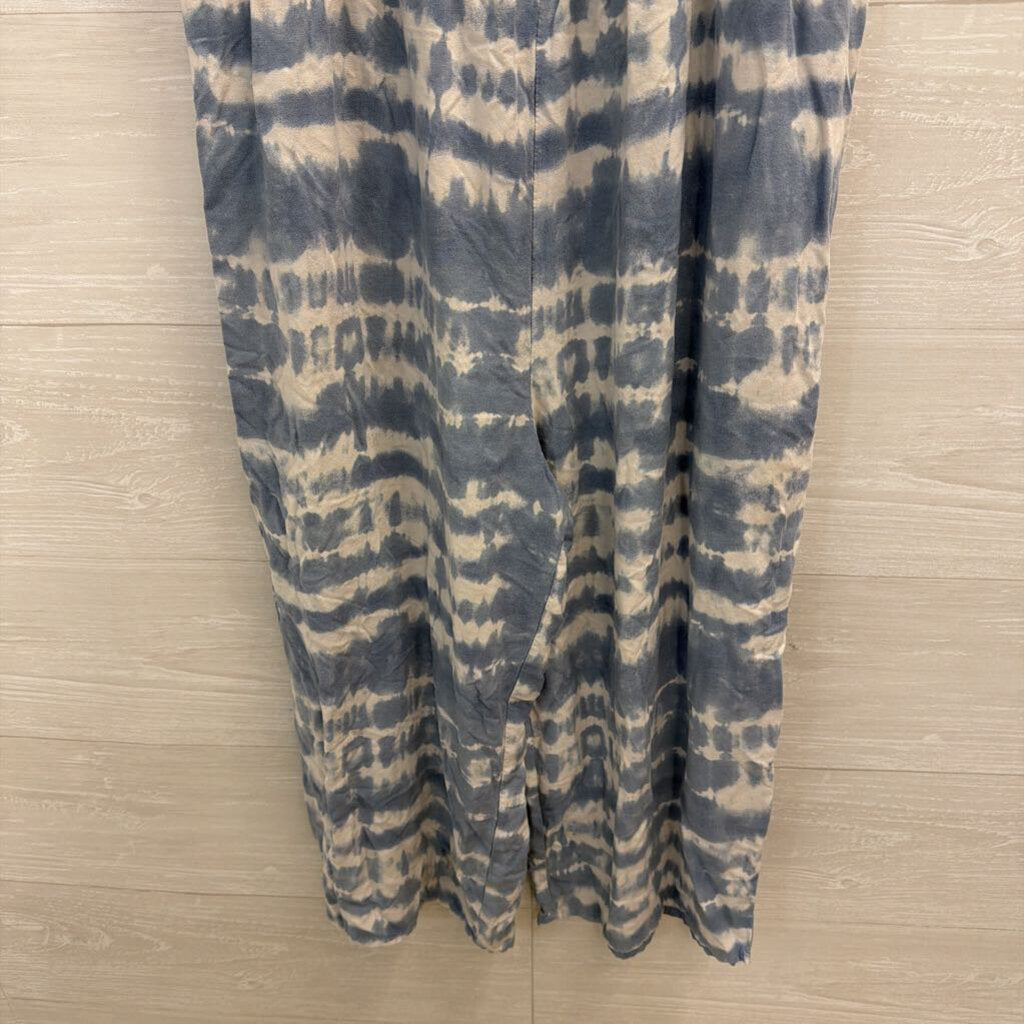 SO Blue/ White Tie Dye Short Sleeve Jumpsuit 20