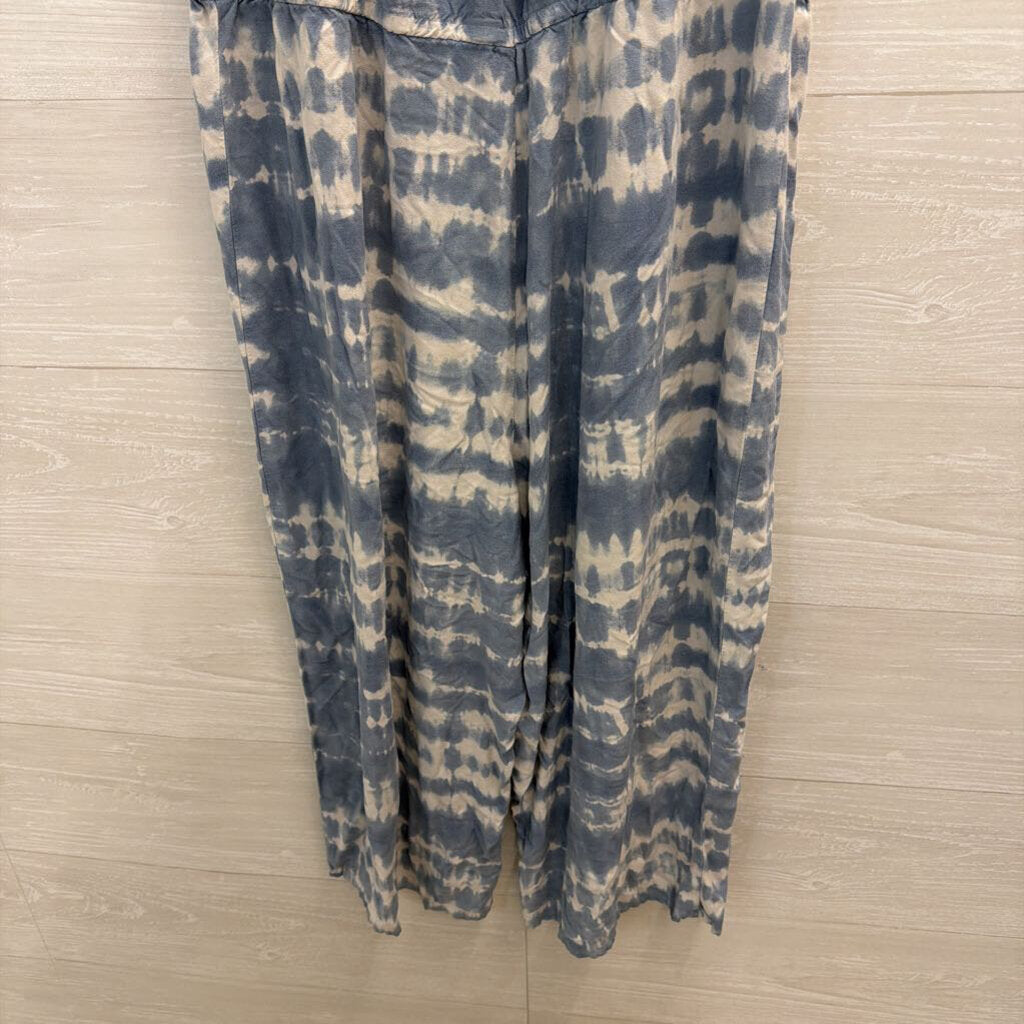 SO Blue/ White Tie Dye Short Sleeve Jumpsuit 20