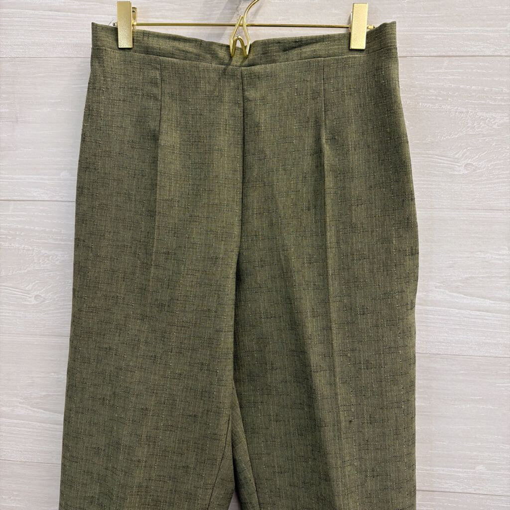 Sag Harbor Green Jacket Top/ Trouser Pants Set 8 Petite