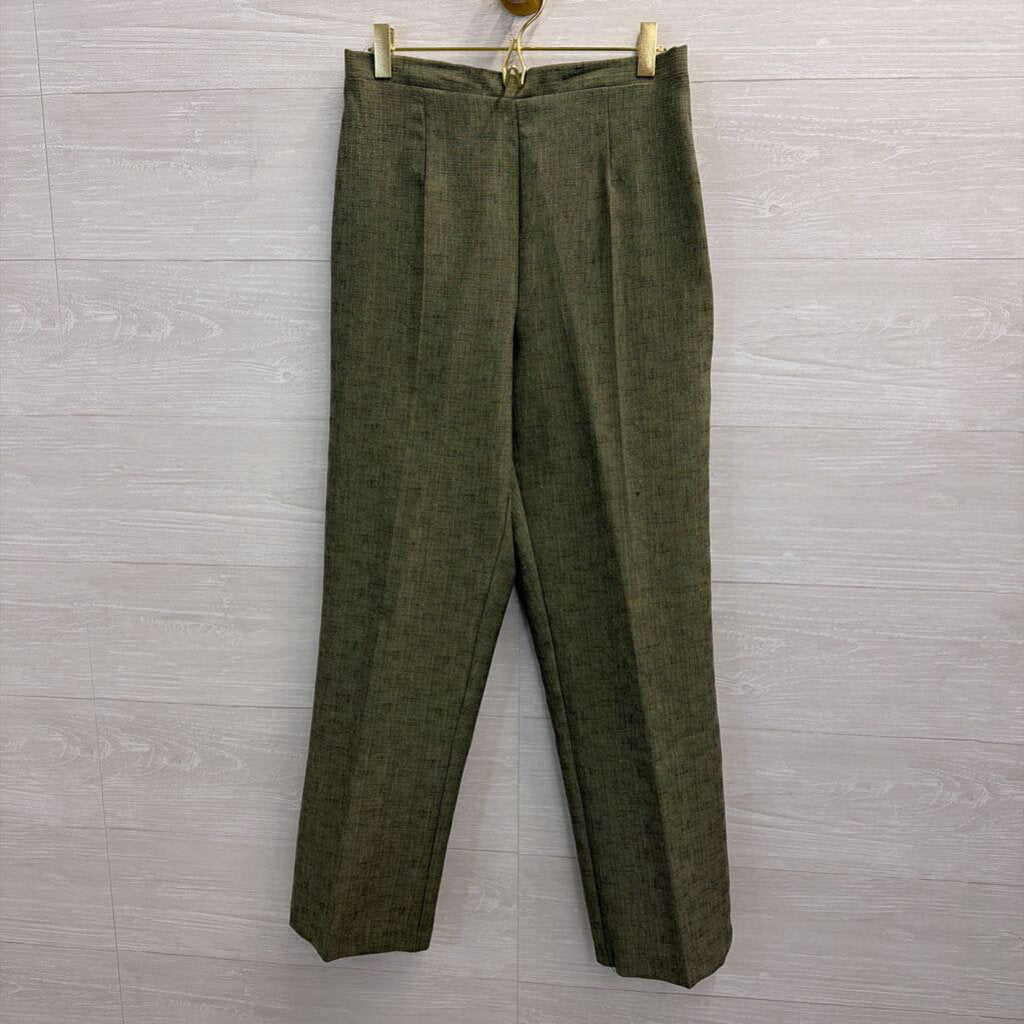 Sag Harbor Green Jacket Top/ Trouser Pants Set 8 Petite