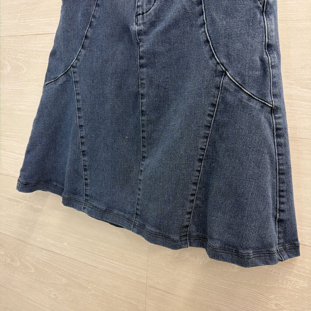 Kancy Kole Denim Midi Skirt Medium