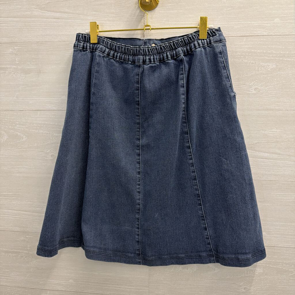 Kancy Kole Denim Midi Skirt Medium