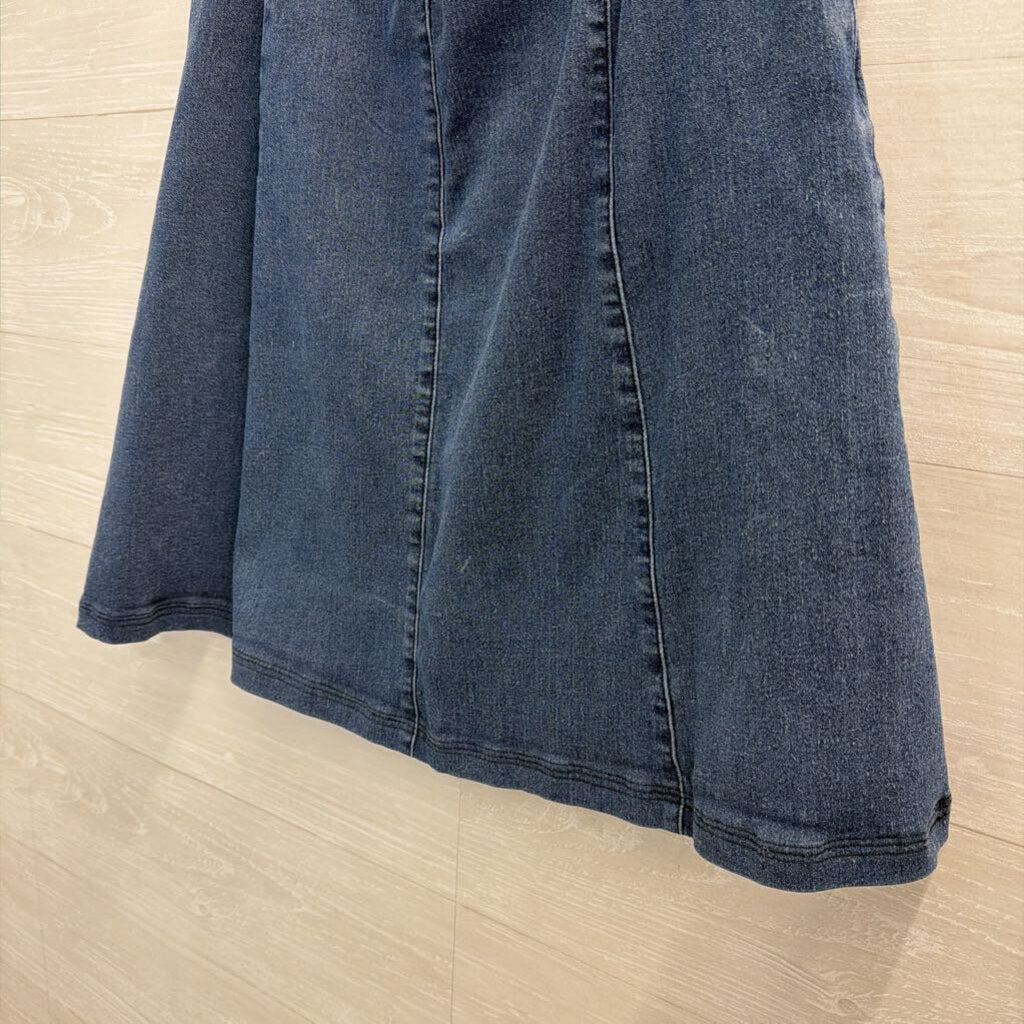 Kancy Kole Denim Midi Skirt Medium