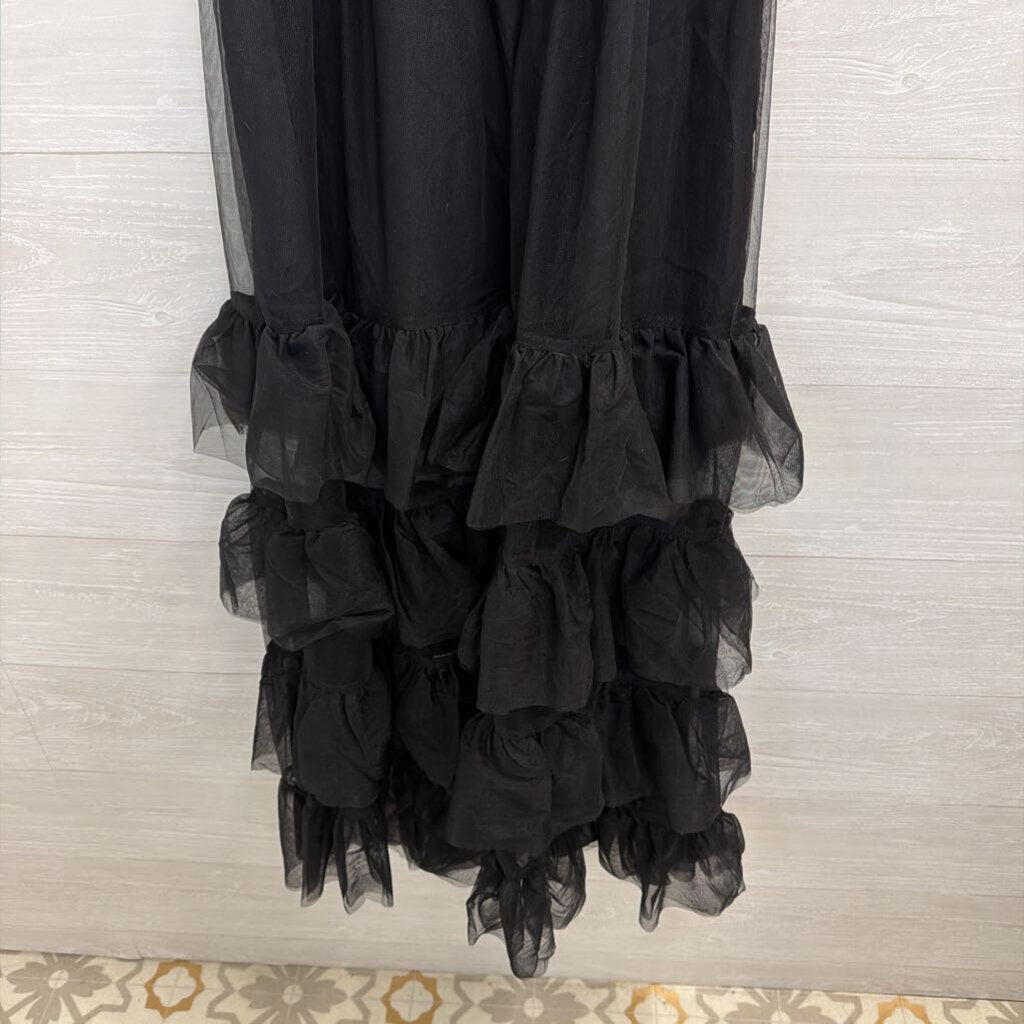 Showpo Black Corset Top Tiered Skirt Maxi Dress 4