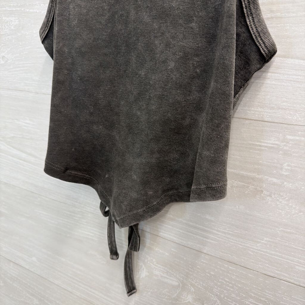 Altar'd State Grey Cropped Tie Back Tank Top Small