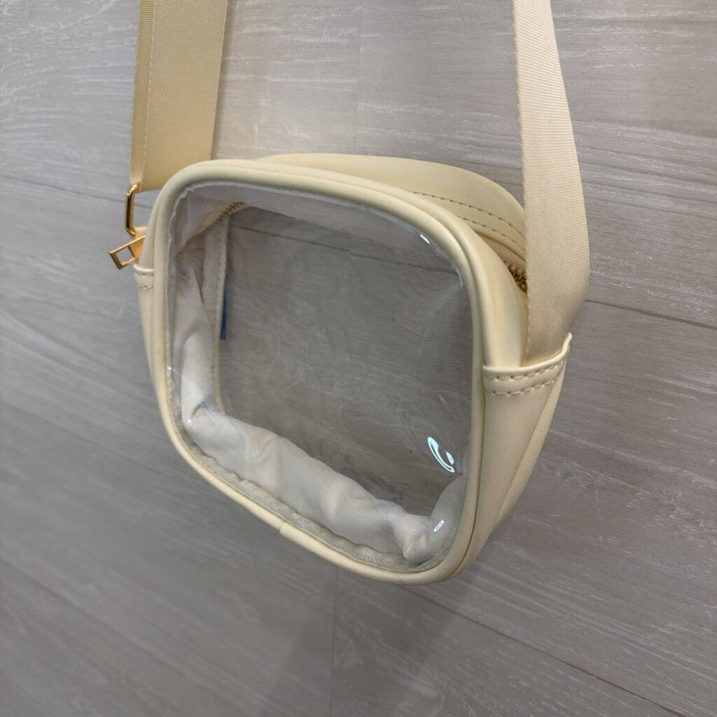 Cream/ Clear Crossbody Purse