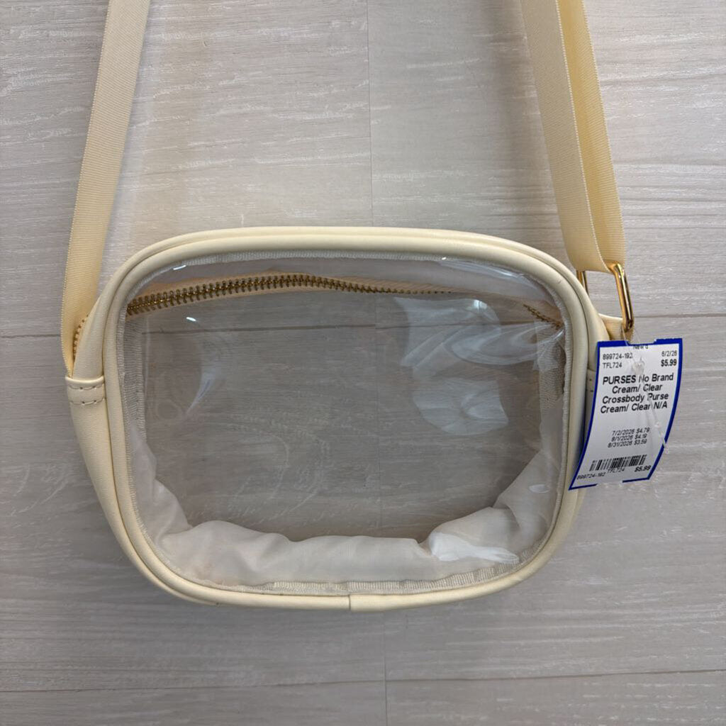 Cream/ Clear Crossbody Purse