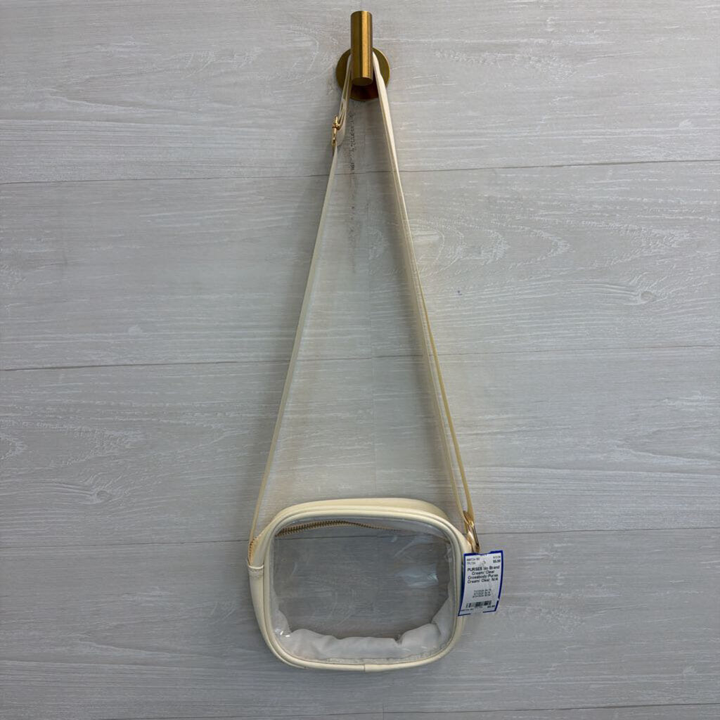 Cream/ Clear Crossbody Purse