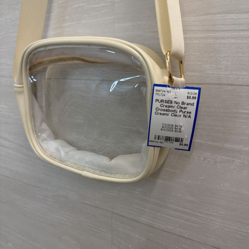 Cream/ Clear Crossbody Purse