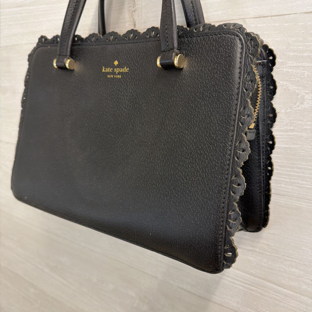 Kate Spade Black Leather Fordham Court Marielle Purse