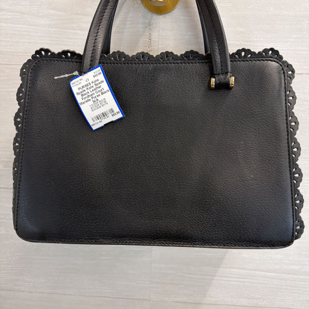 Kate Spade Black Leather Fordham Court Marielle Purse