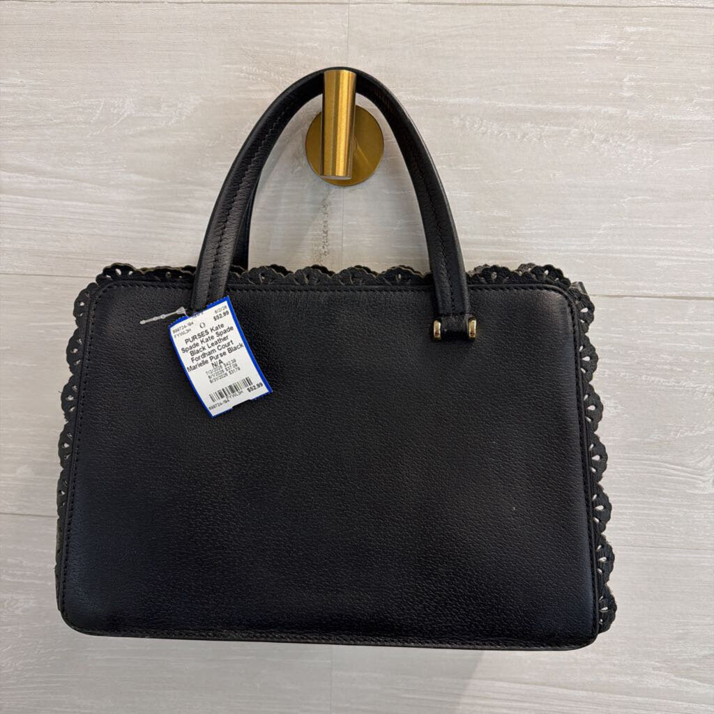 Kate Spade Black Leather Fordham Court Marielle Purse