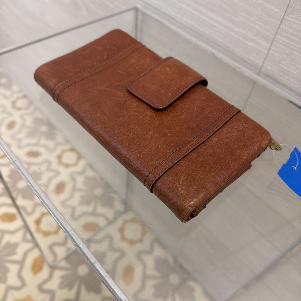 Fossil Brown Leather Ellis Clutch Wallet