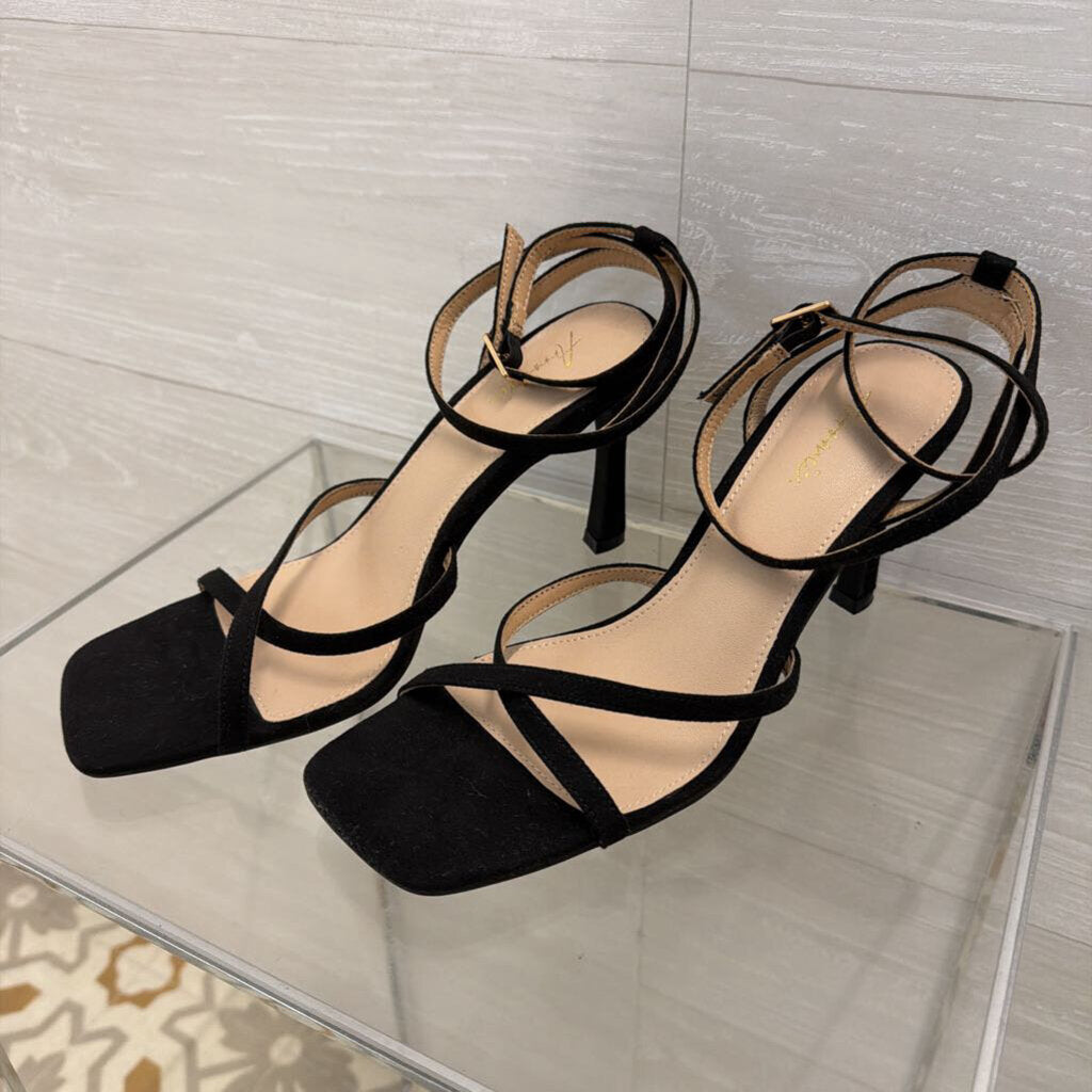 Black Strappy Heels 8