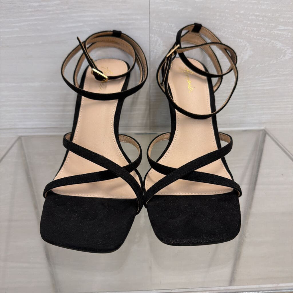 Black Strappy Heels 8
