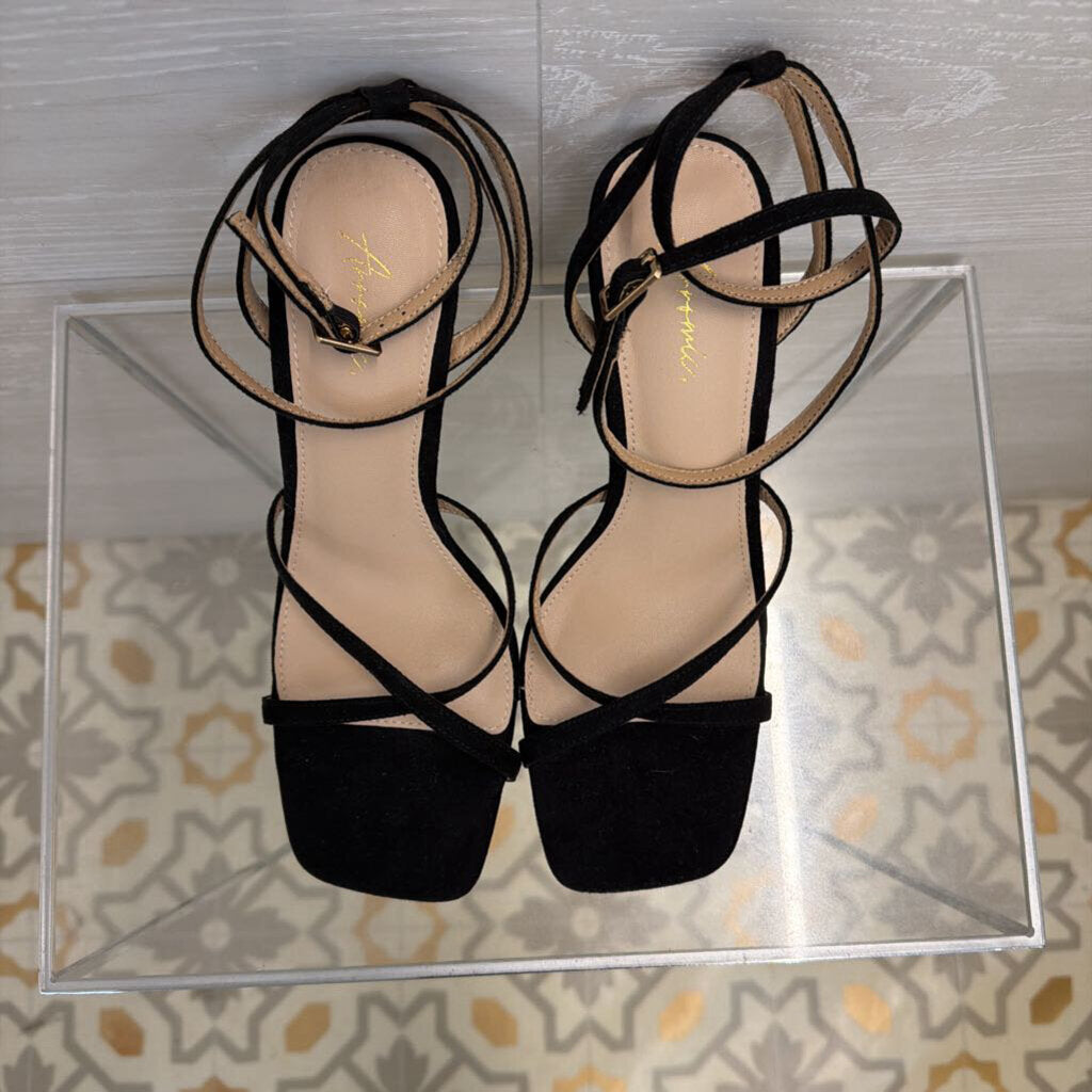 Black Strappy Heels 8
