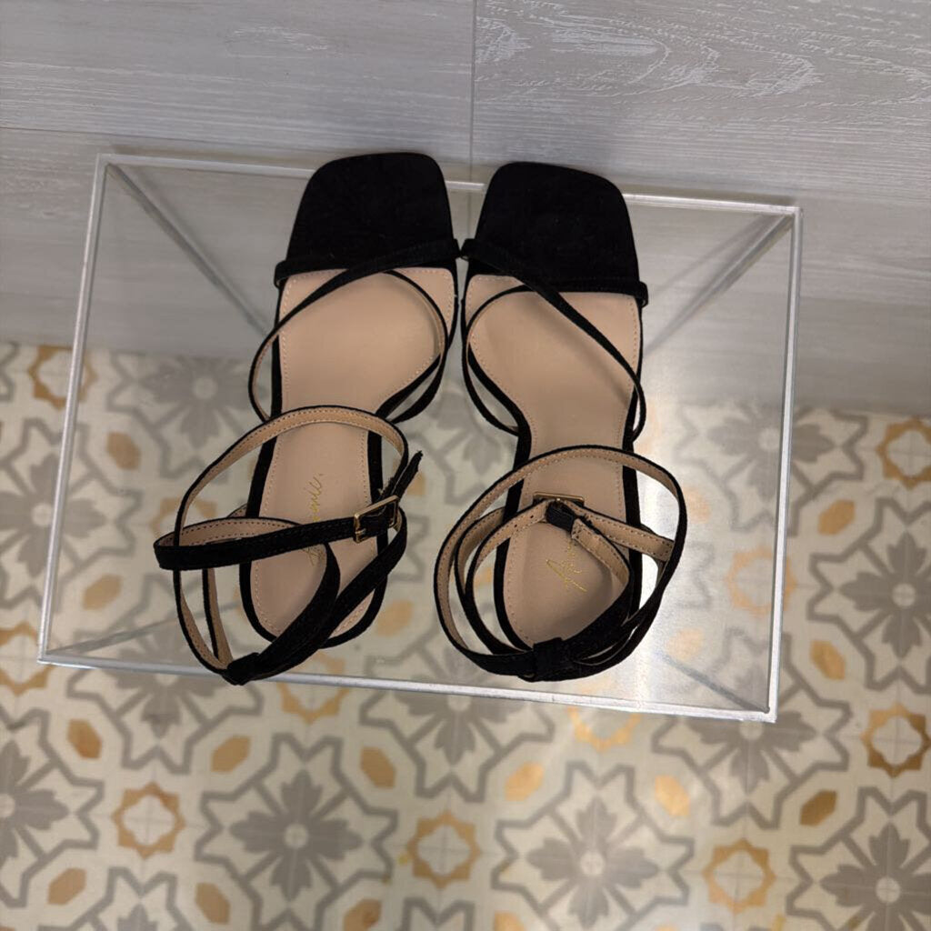 Black Strappy Heels 8