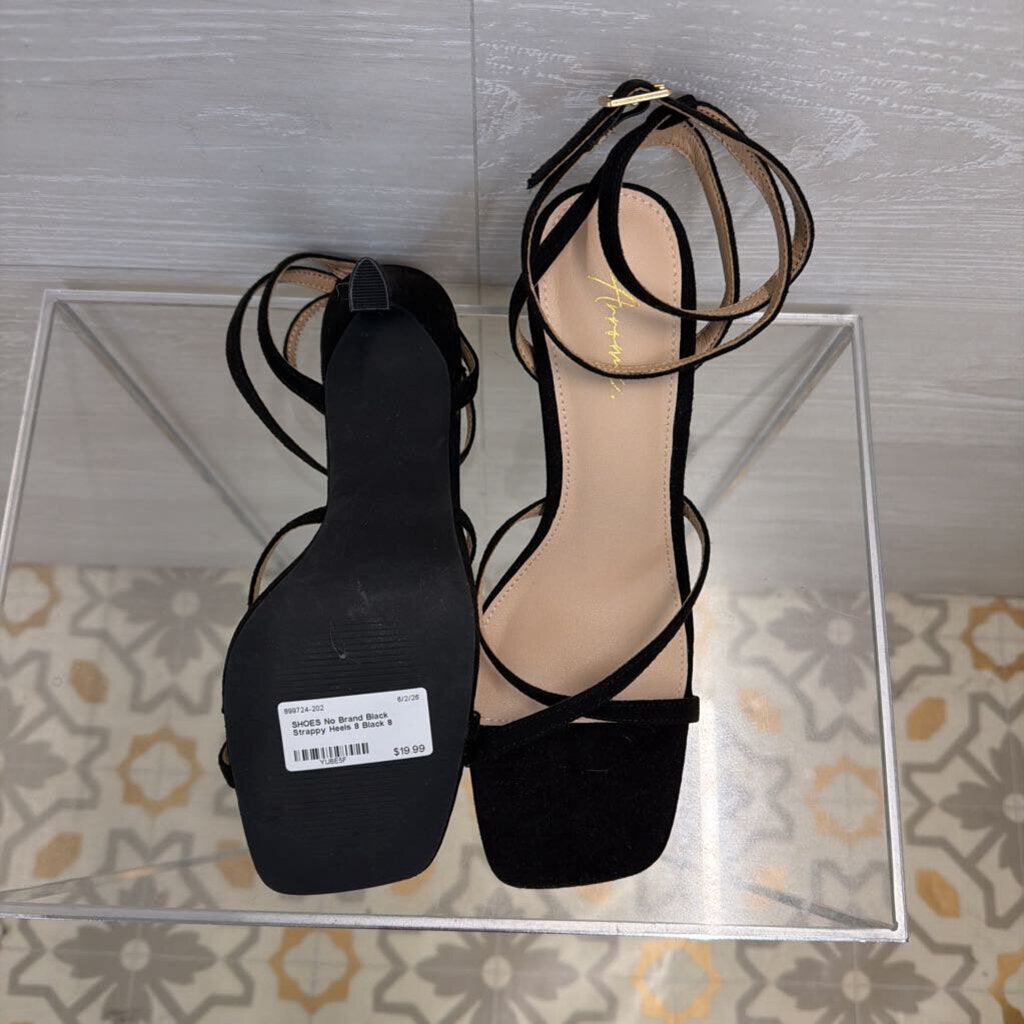 Black Strappy Heels 8