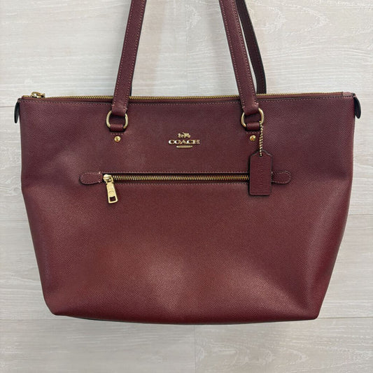 Coach Burgundy Leather Gallery Tote Purse