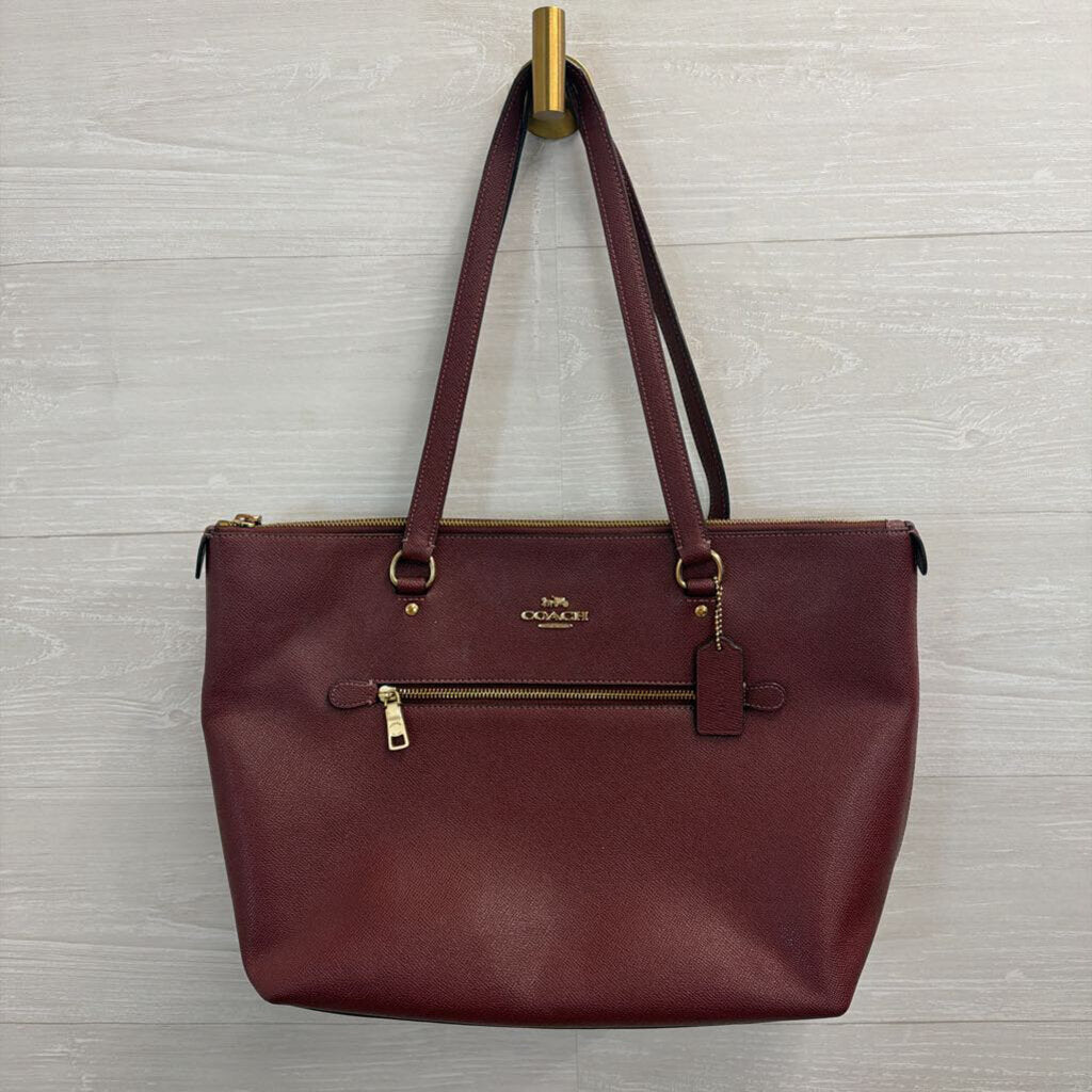 Coach Burgundy Leather Gallery Tote Purse