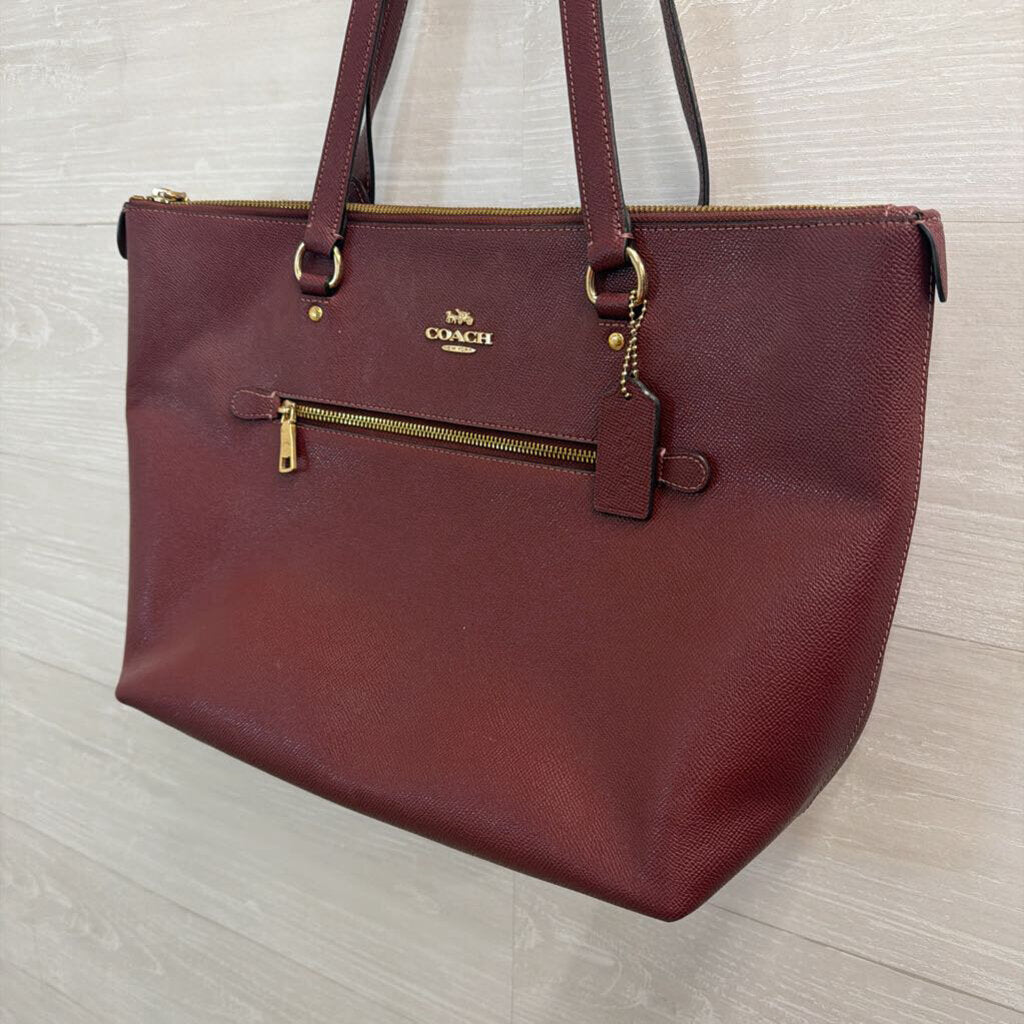 Coach Burgundy Leather Gallery Tote Purse