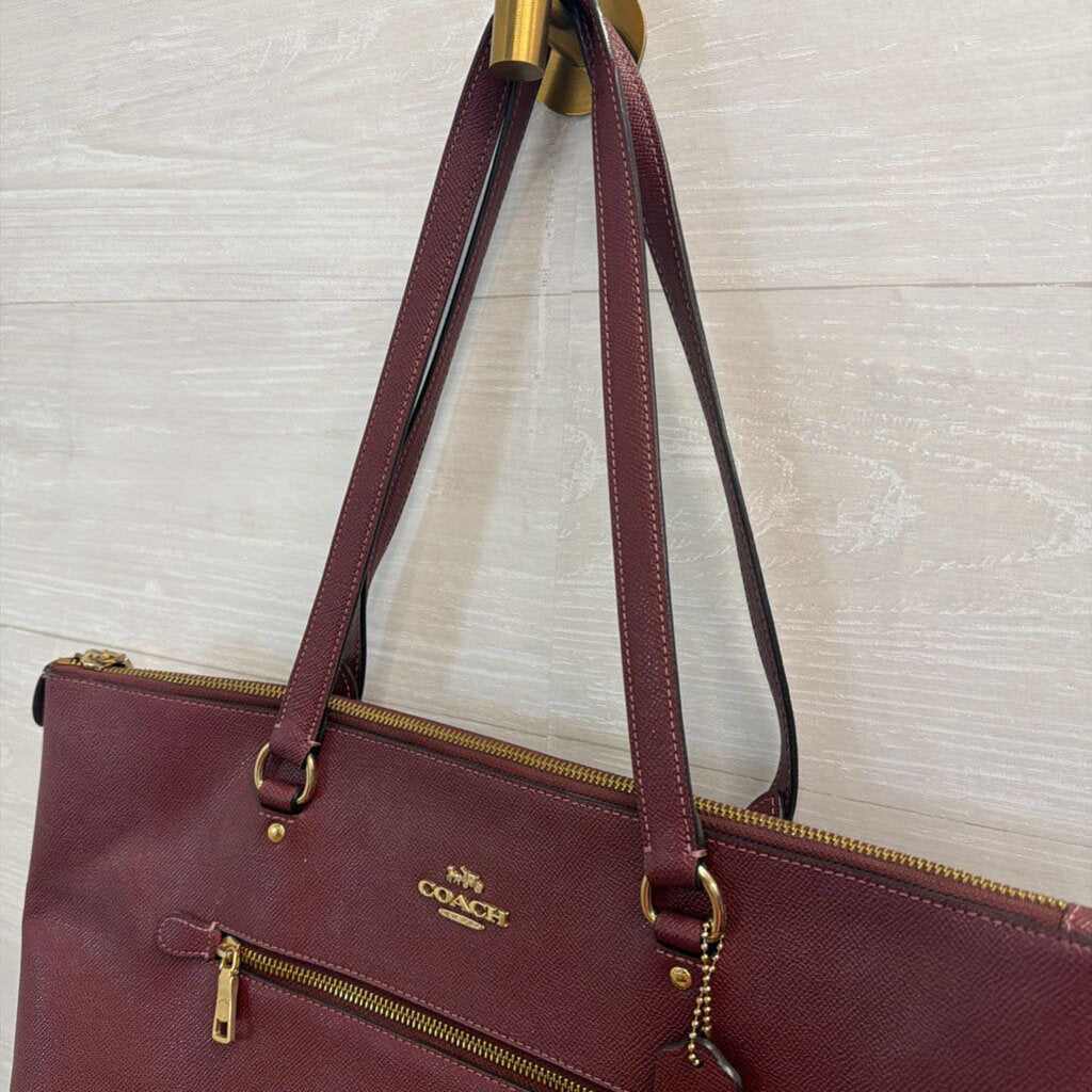 Coach Burgundy Leather Gallery Tote Purse