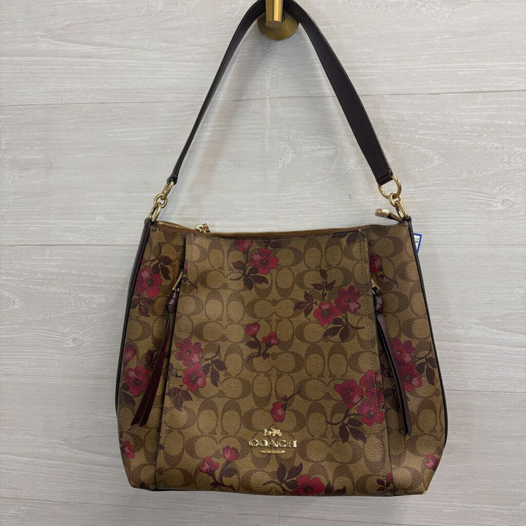Coach Brown/ Multi Marlon Hobo Purse