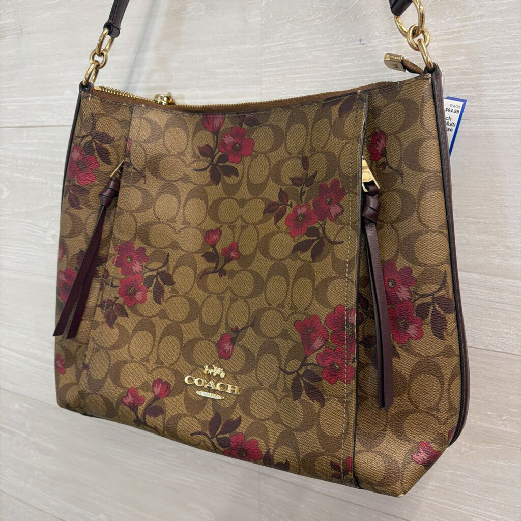 Coach Brown/ Multi Marlon Hobo Purse