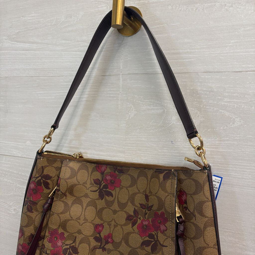 Coach Brown/ Multi Marlon Hobo Purse