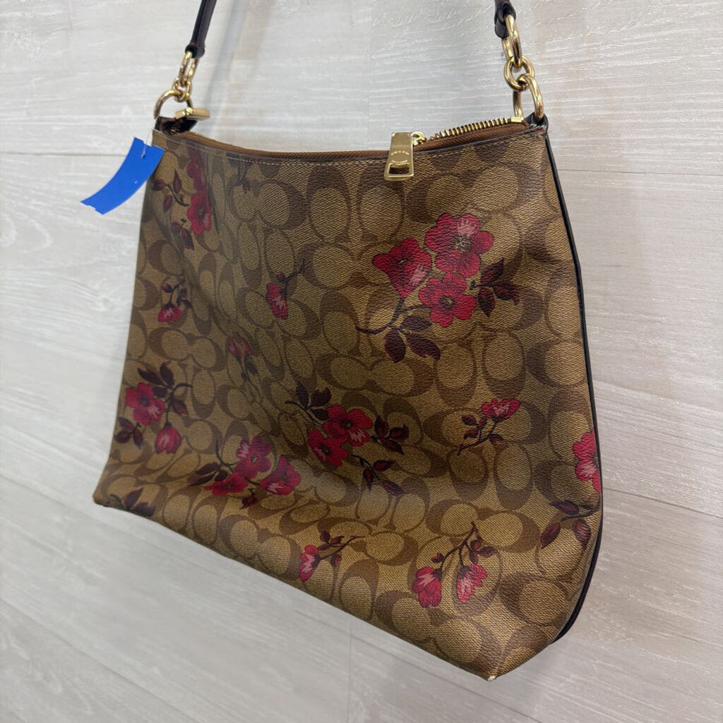 Coach Brown/ Multi Marlon Hobo Purse