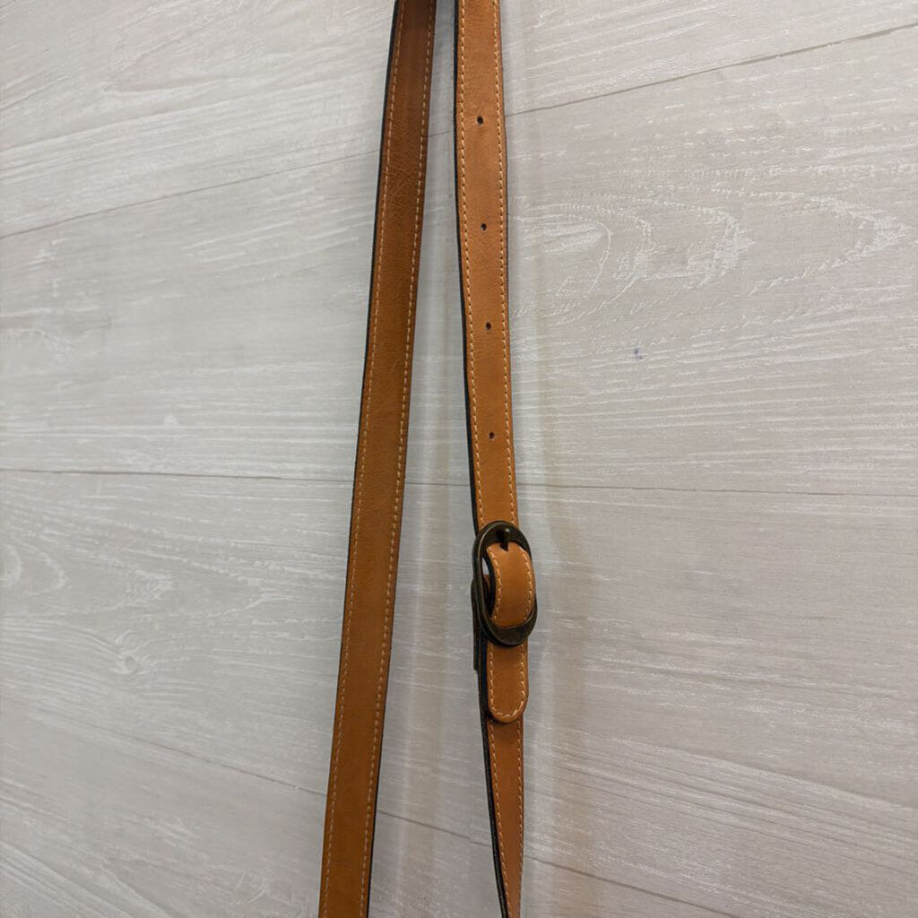 Patricia Nash Brown Leather Studded Detail Crossbody Purse
