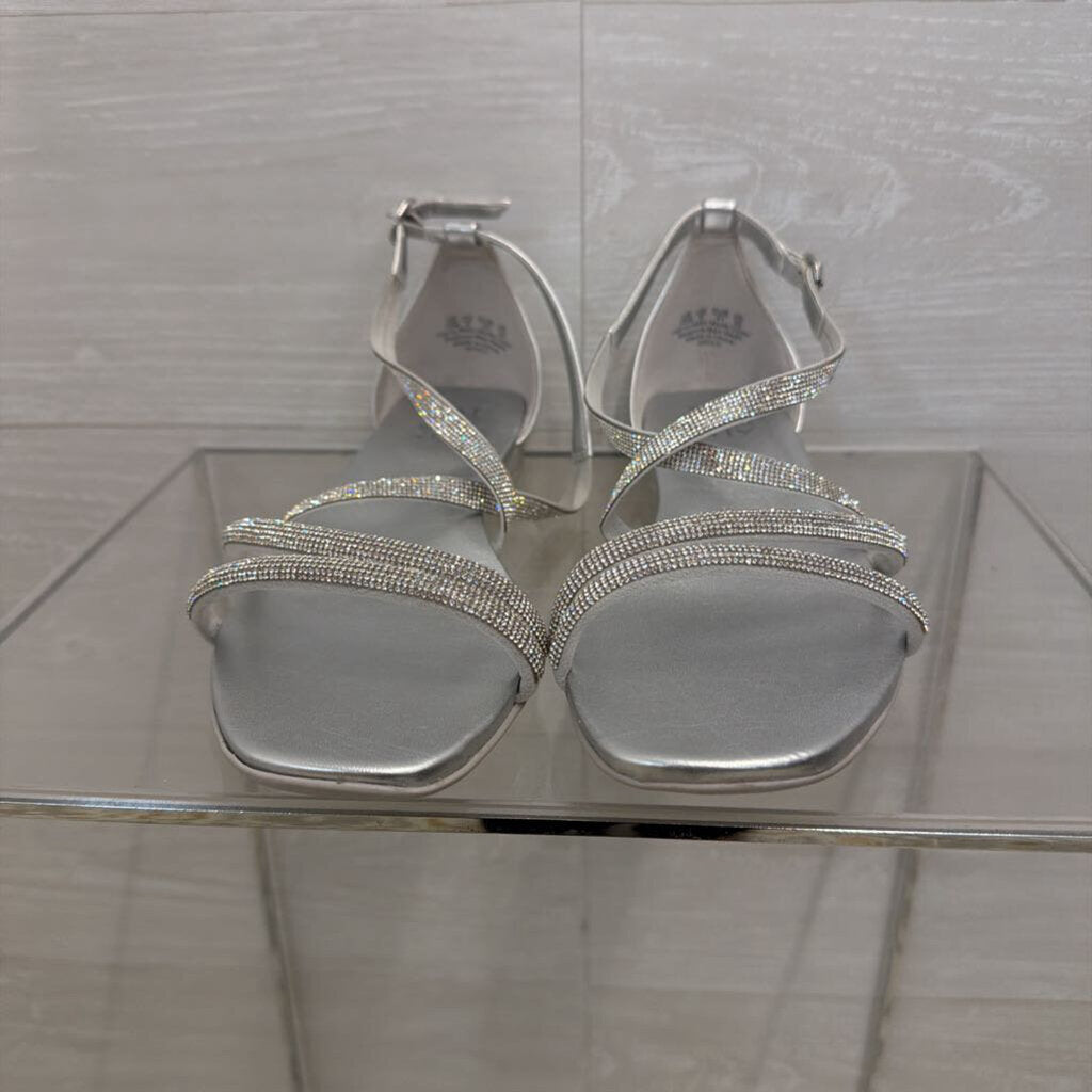 Naturalizer Silver Rhinestone Strappy Sicily Sandals 10