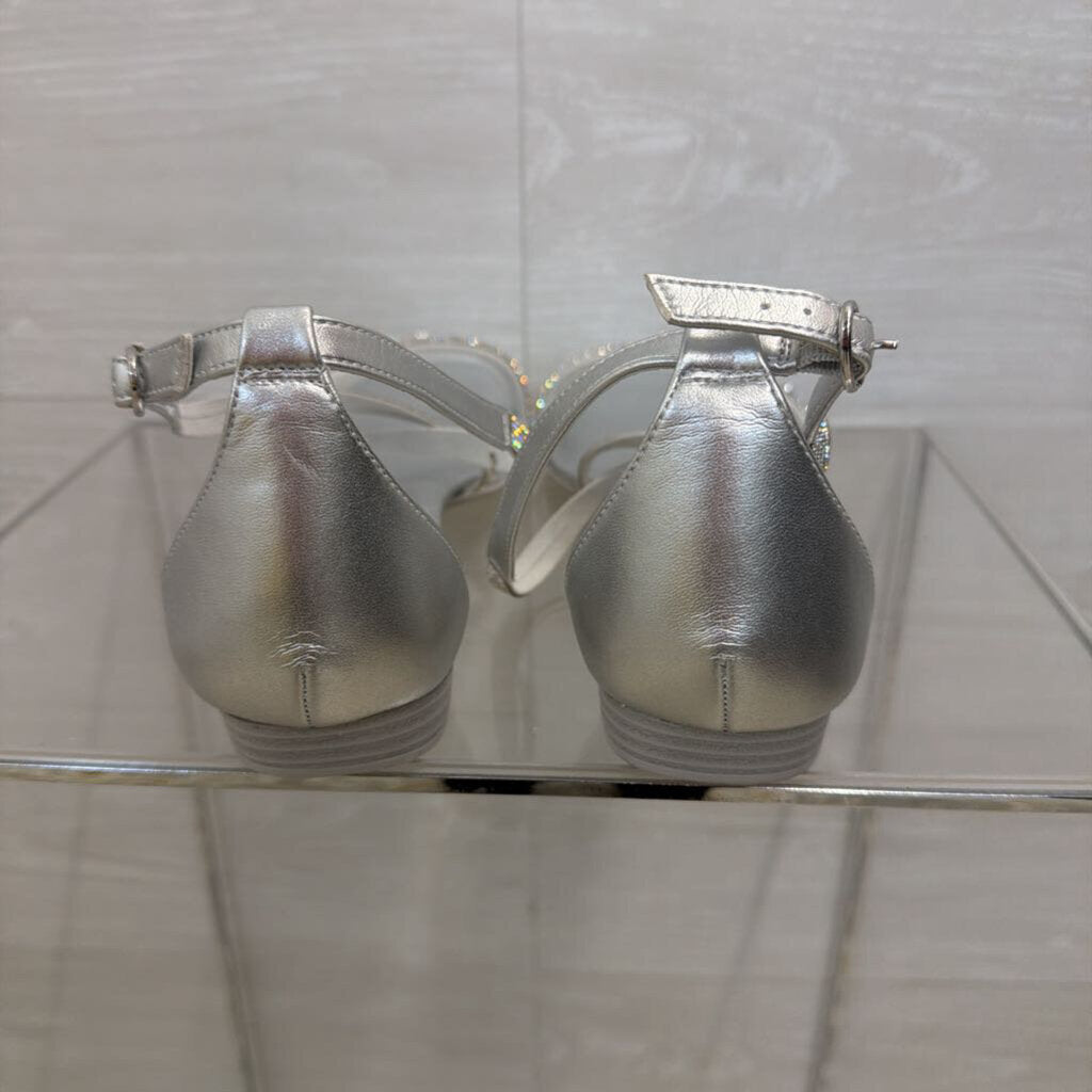 Naturalizer Silver Rhinestone Strappy Sicily Sandals 10