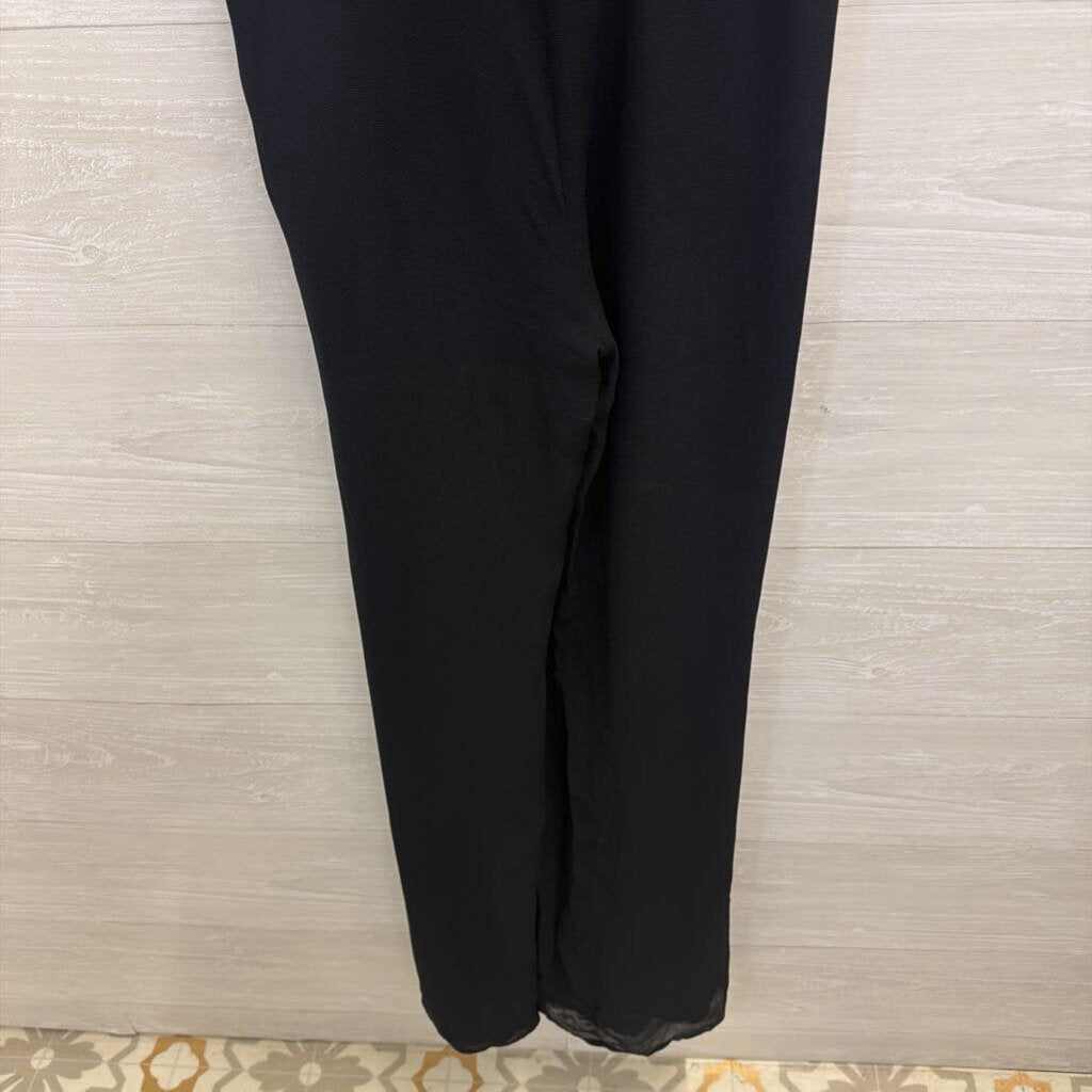 Reformation Black Tie Strap Jumpsuit 6