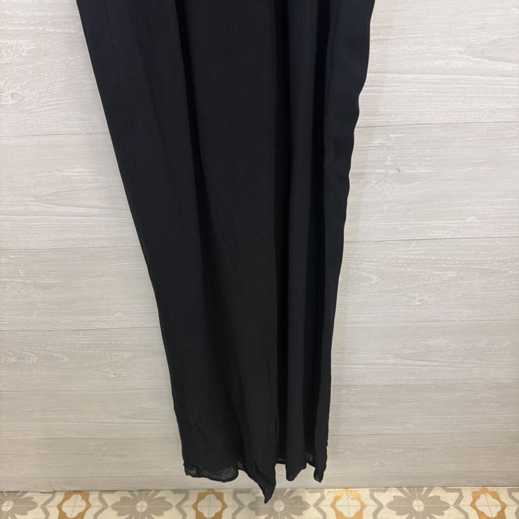 Reformation Black Tie Strap Jumpsuit 6