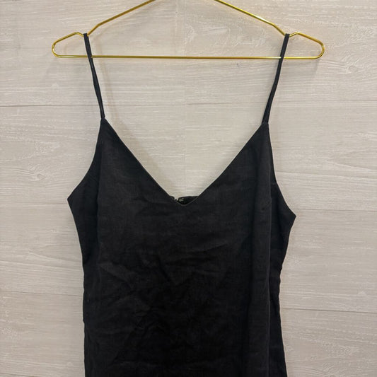 Reformation Black 100% Linen Shift Dress Medium