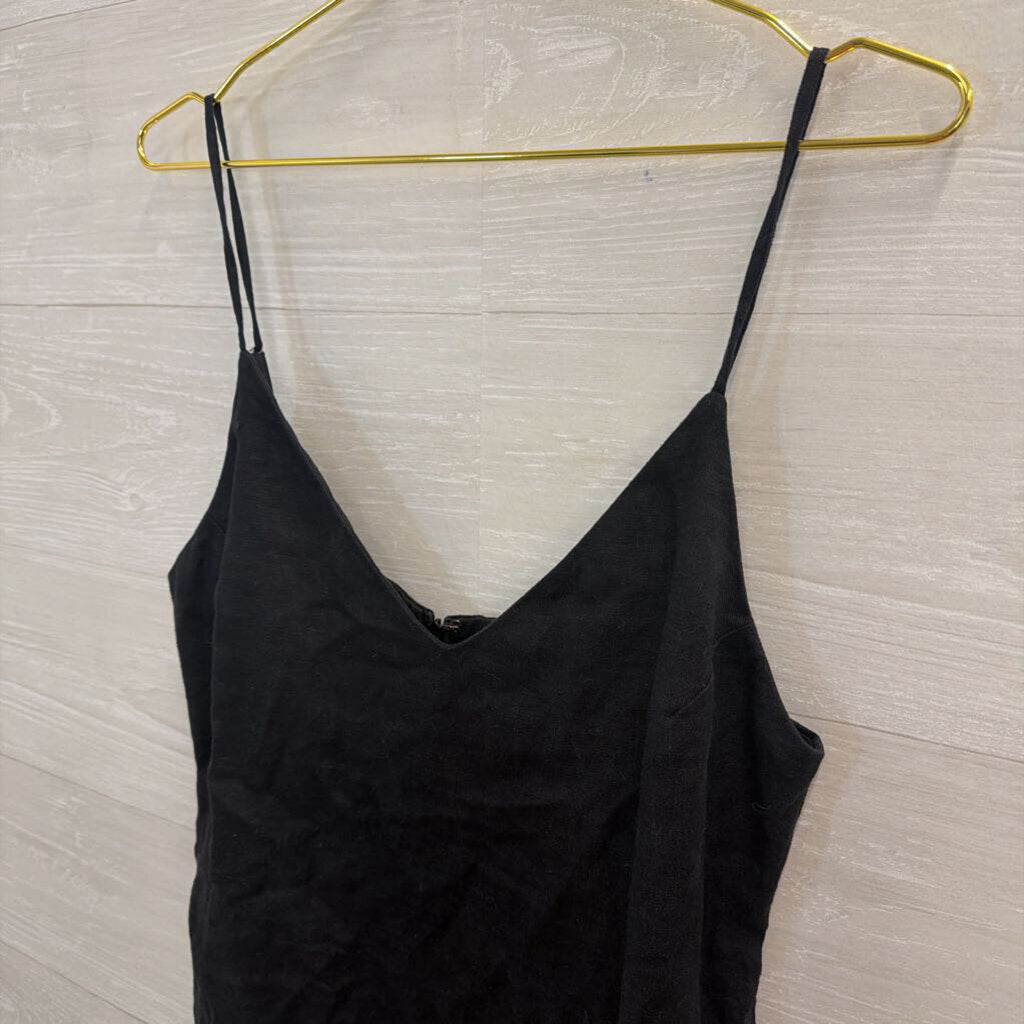 Reformation Black 100% Linen Shift Dress Medium