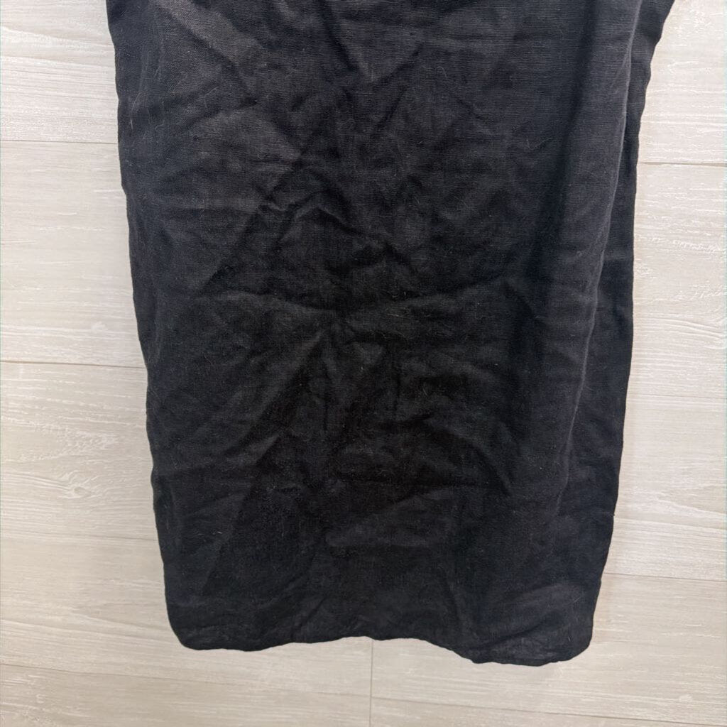 Reformation Black 100% Linen Shift Dress Medium
