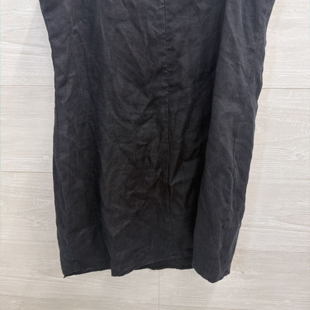 Reformation Black 100% Linen Shift Dress Medium