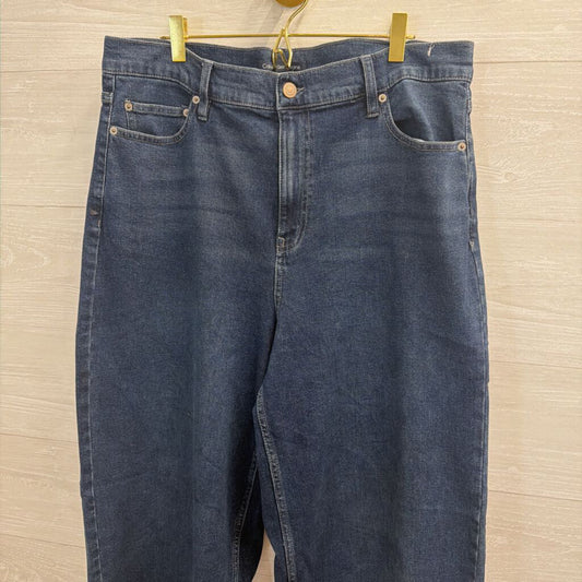 Calvin Klein Dark Wash Wide Leg Jeans 33