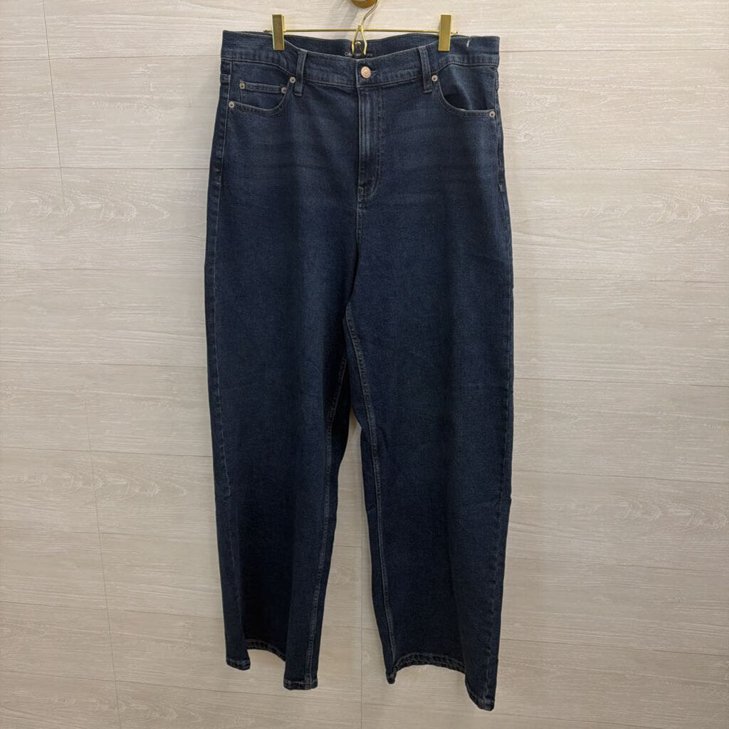 Calvin Klein Dark Wash Wide Leg Jeans 33