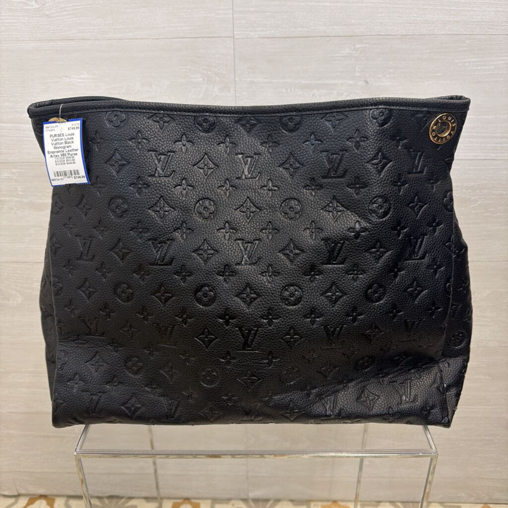 Louis Vuitton Black Monogram Empreinte Leather Artsy MM Purse