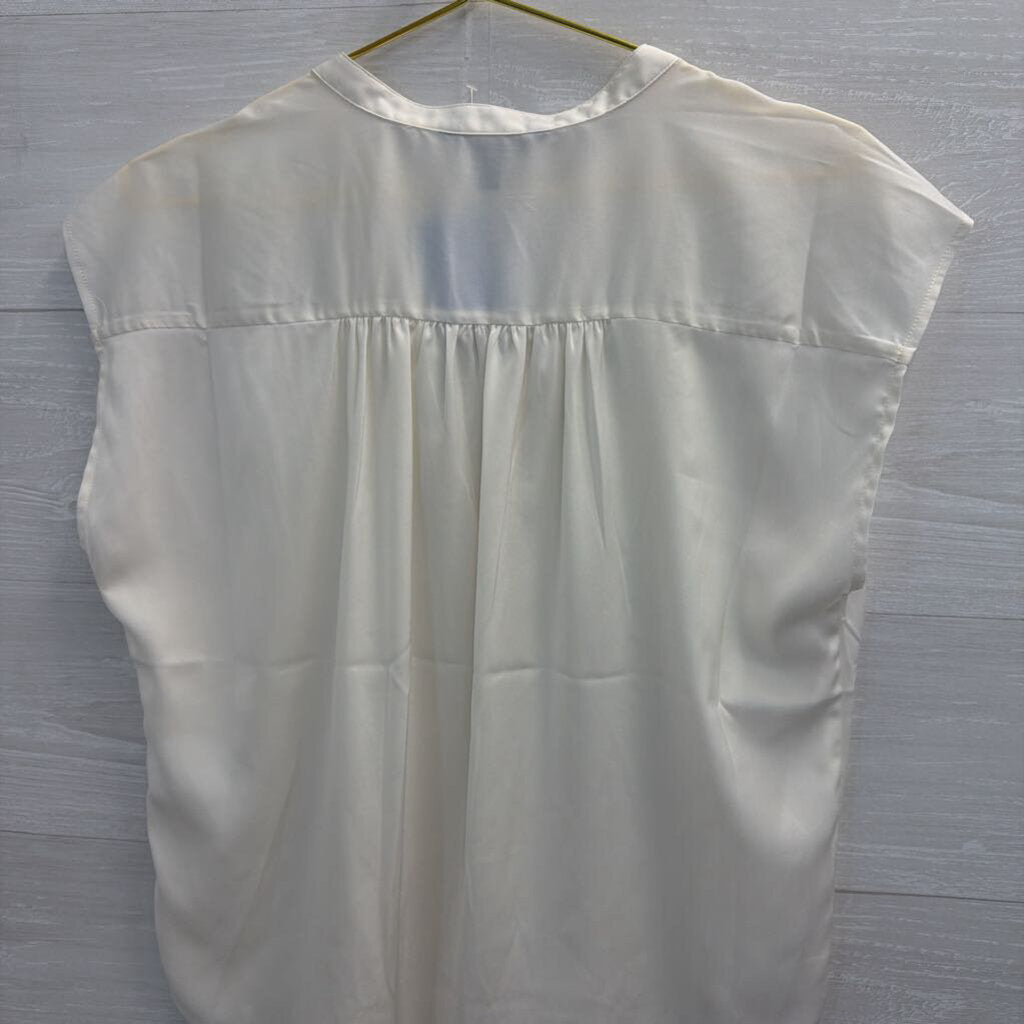 Banana Republic Cream Short Sleeve Top Small