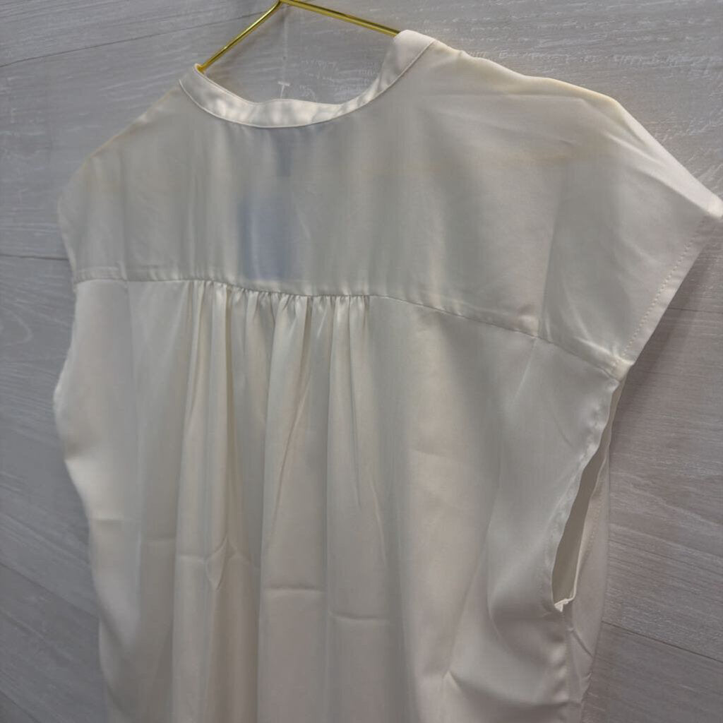 Banana Republic Cream Short Sleeve Top Small