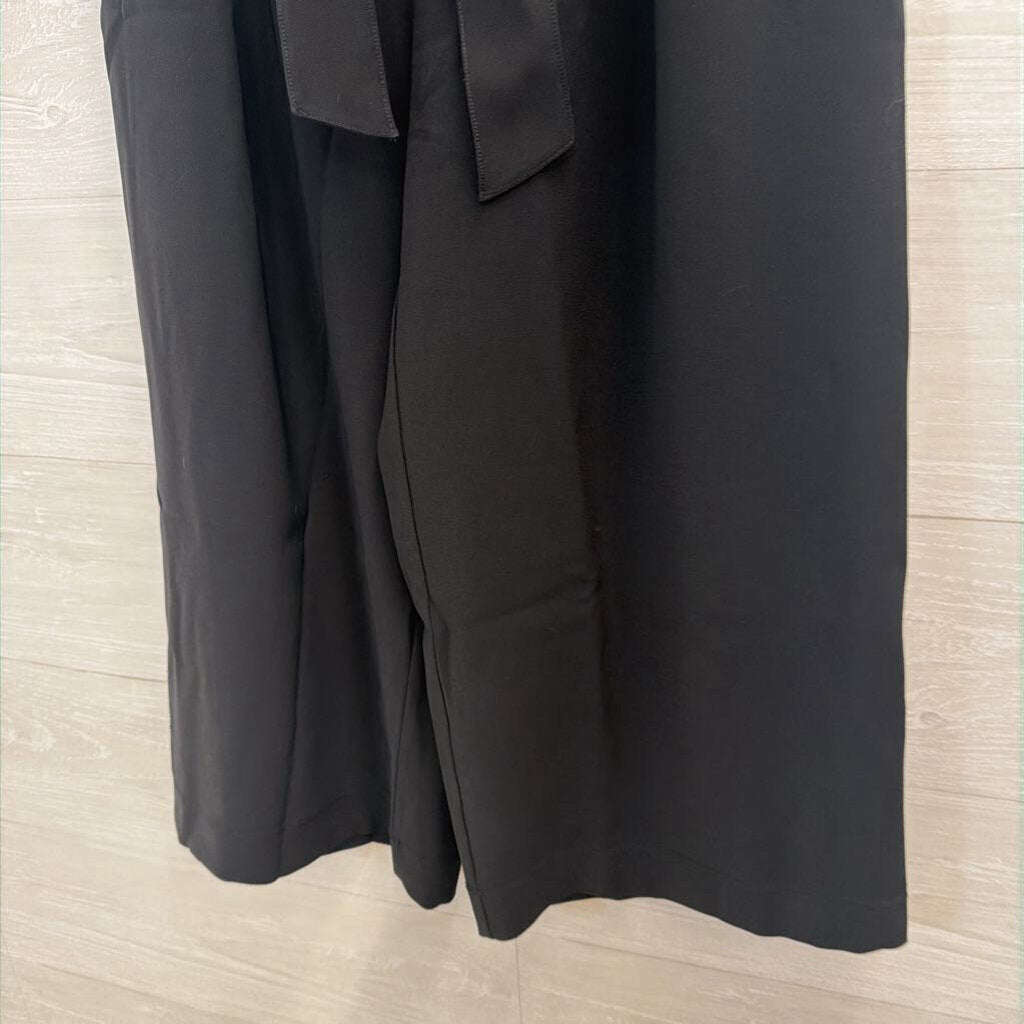 Lululemon Black Wide Leg Tie Waist Cropped Pants 8